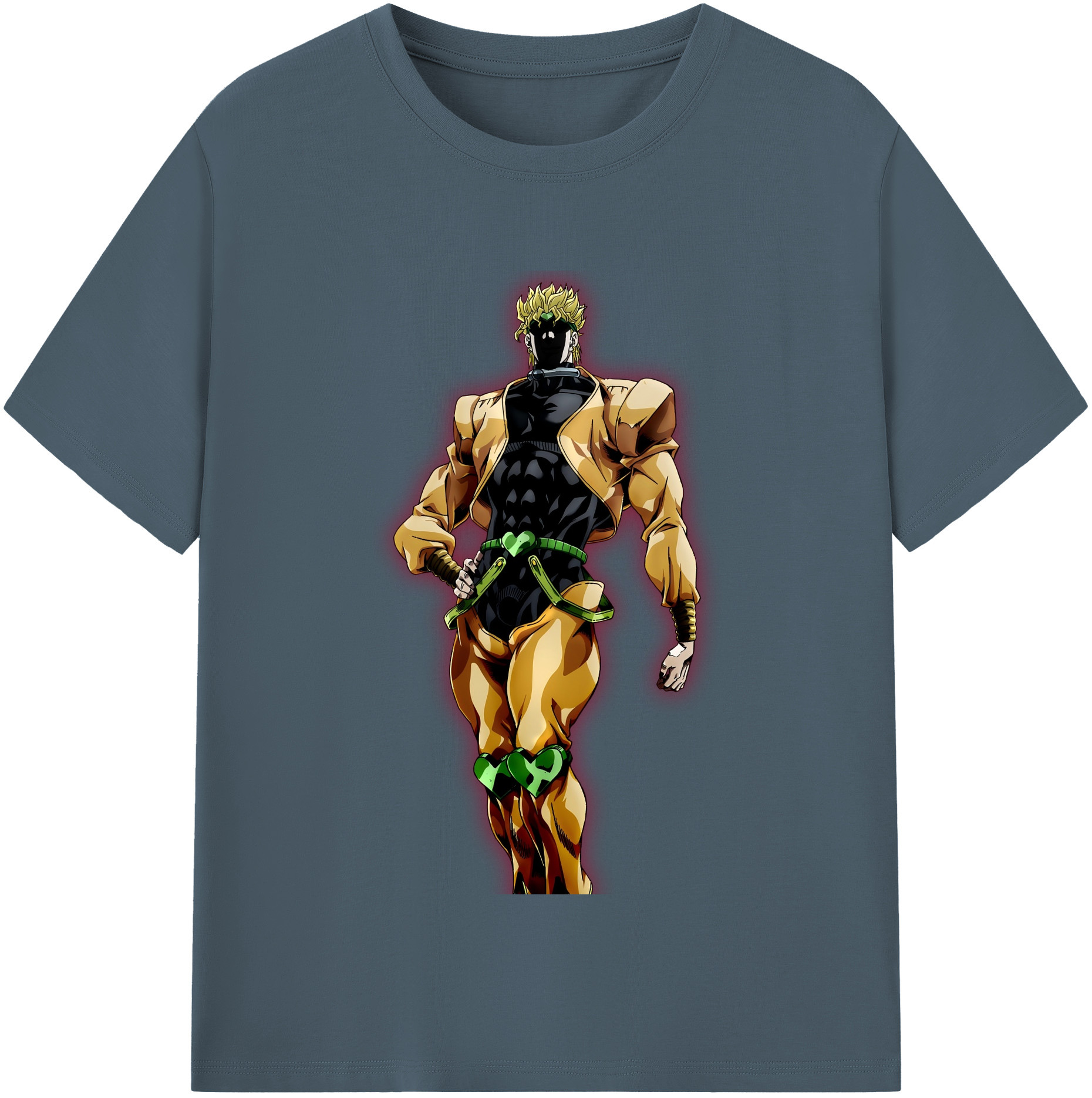 （画像用） ジョジョの奇妙な冒険 ディオ?ブランドー JoJo's Bizarre Adventure Dio Brando 綿100％半袖Tシャツ（フロントプリント）
